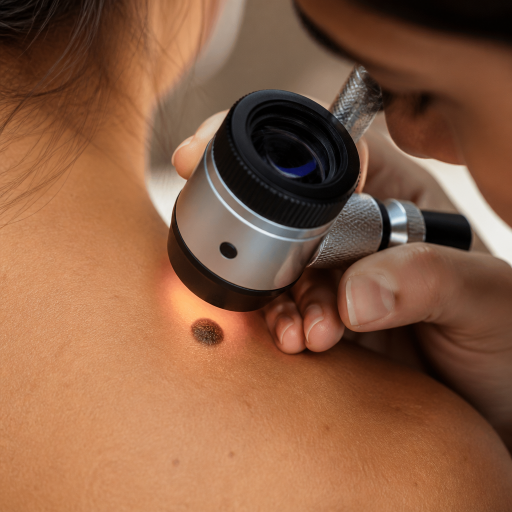 Dermoscopy mole evaluation